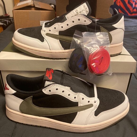 Air Jordan 1 Low Travis Scott Olive - Picture 1 of 7